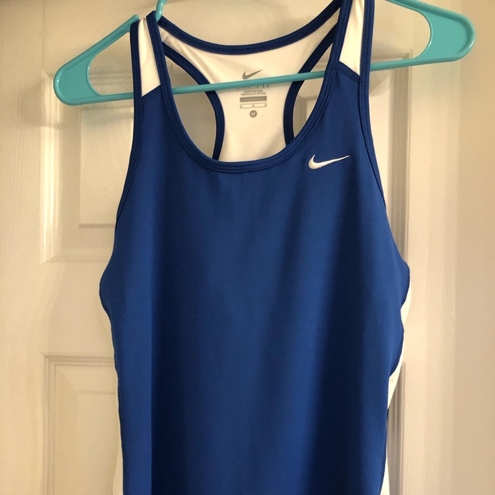 Blue nike dry fit tank top